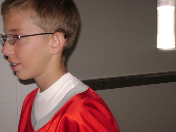 GS Student going to band.